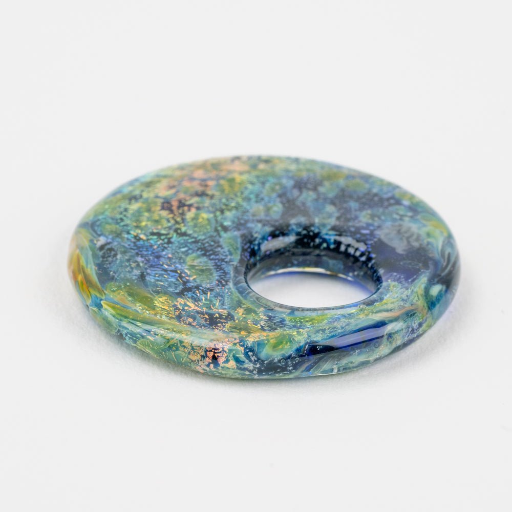 Halo Disk - Large - Midnight Skies - Handmade Glass Beads - Unicorne Beads