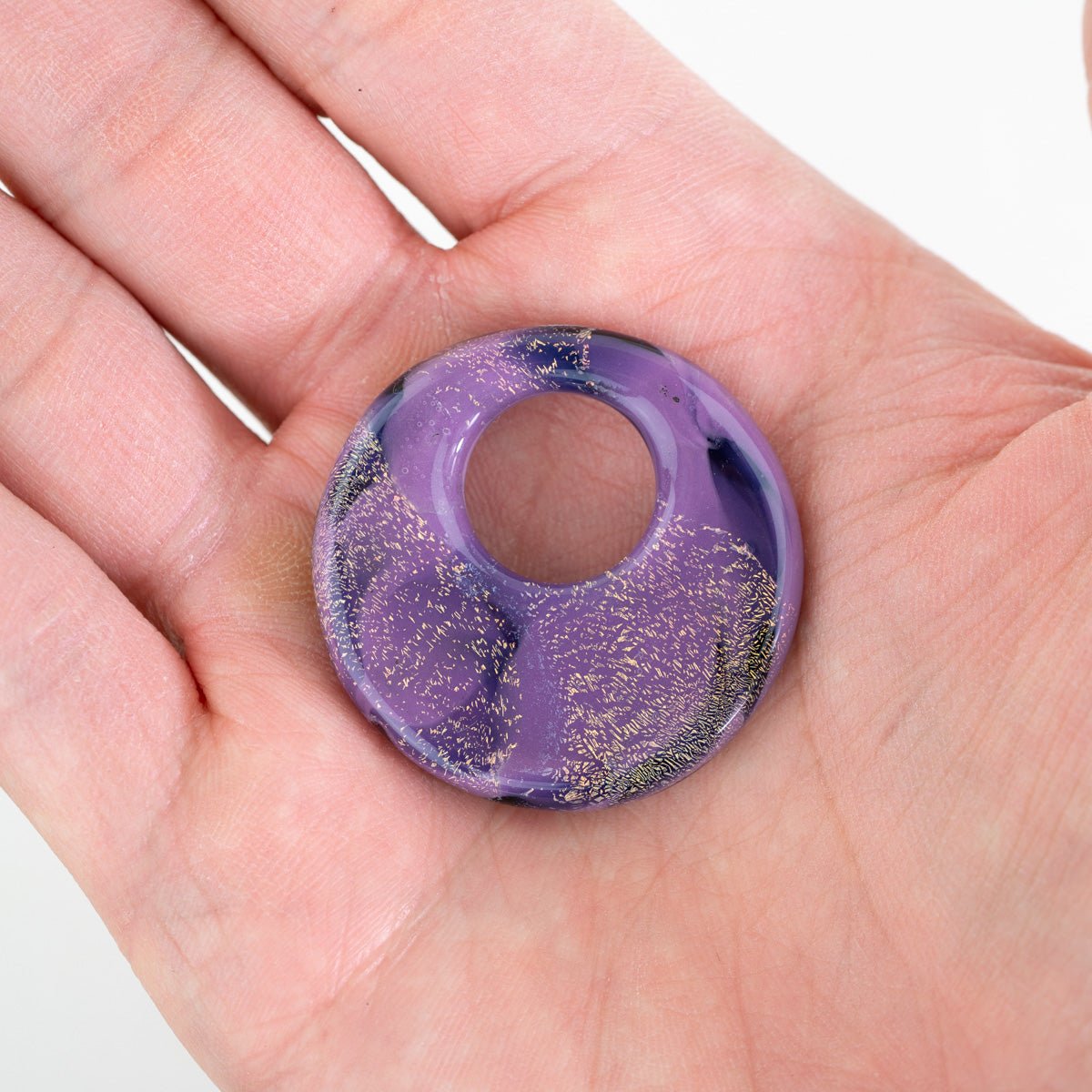 Halo Disk - Large - Mystic Lavender - Premium Glass Beads - Unicorne Beads