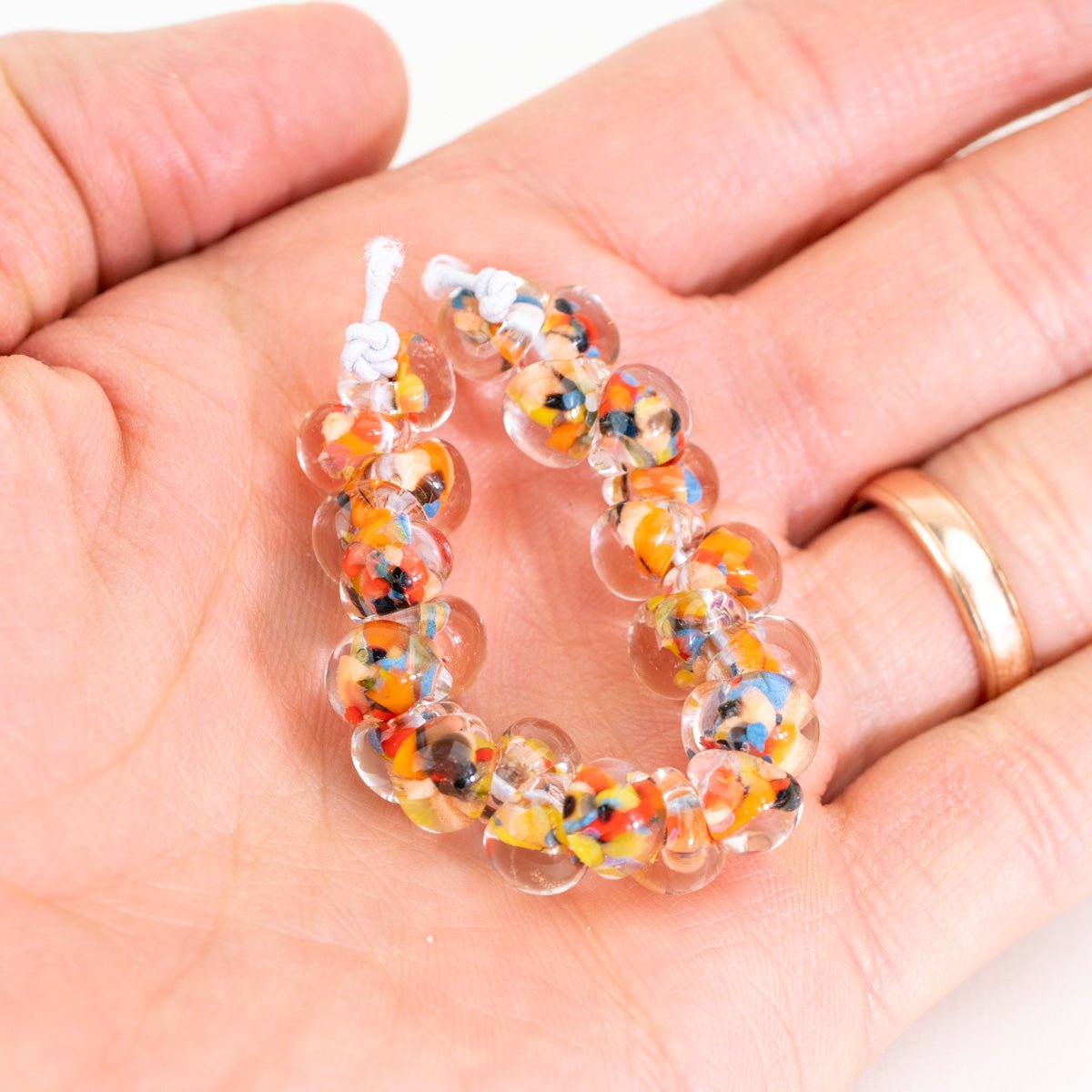 Handmade Bird of Paradise teardrop beads by Unicorne Beads