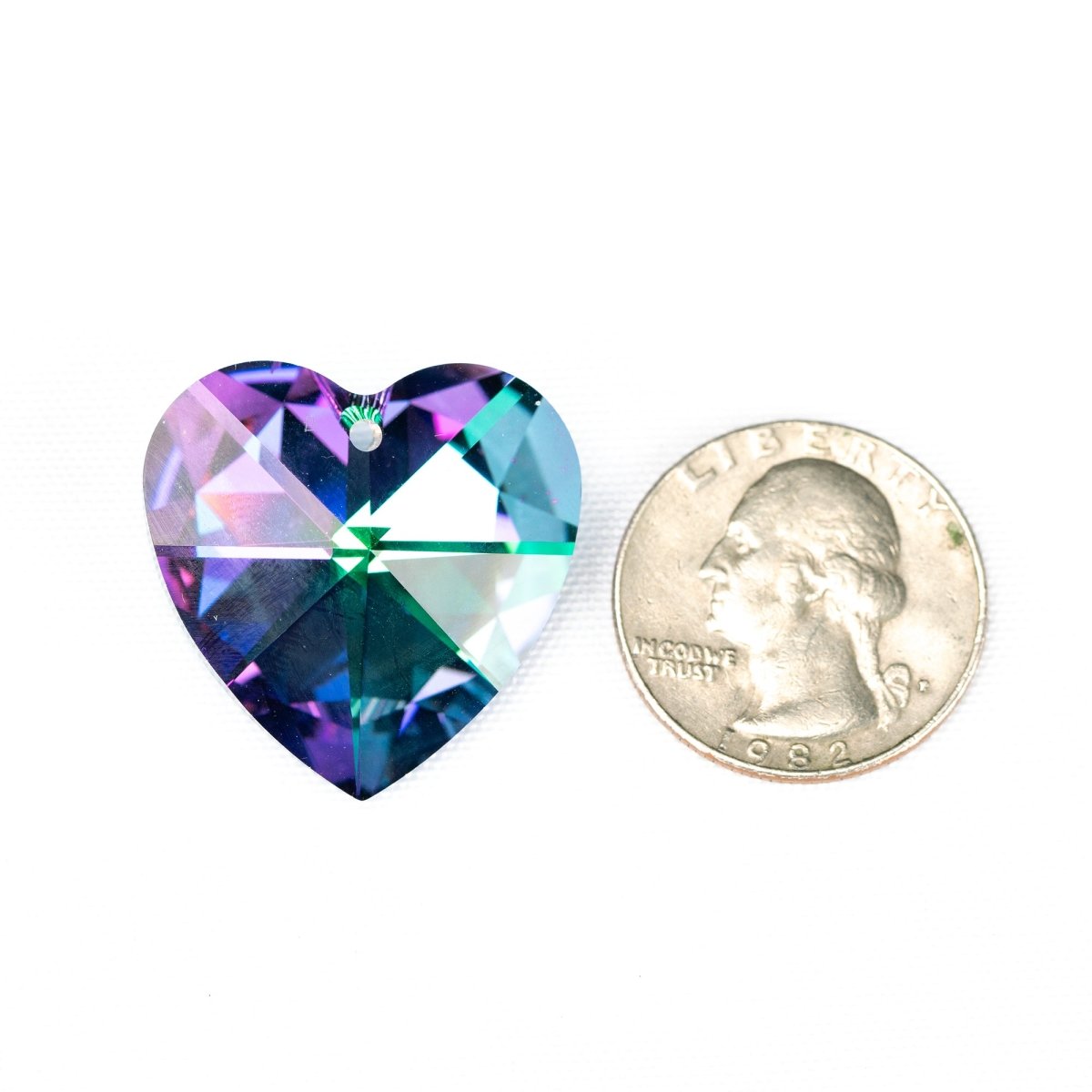 Heart - 28 mm - Vitro Light (1 pc) - Handmade Glass Beads - Unicorne Beads