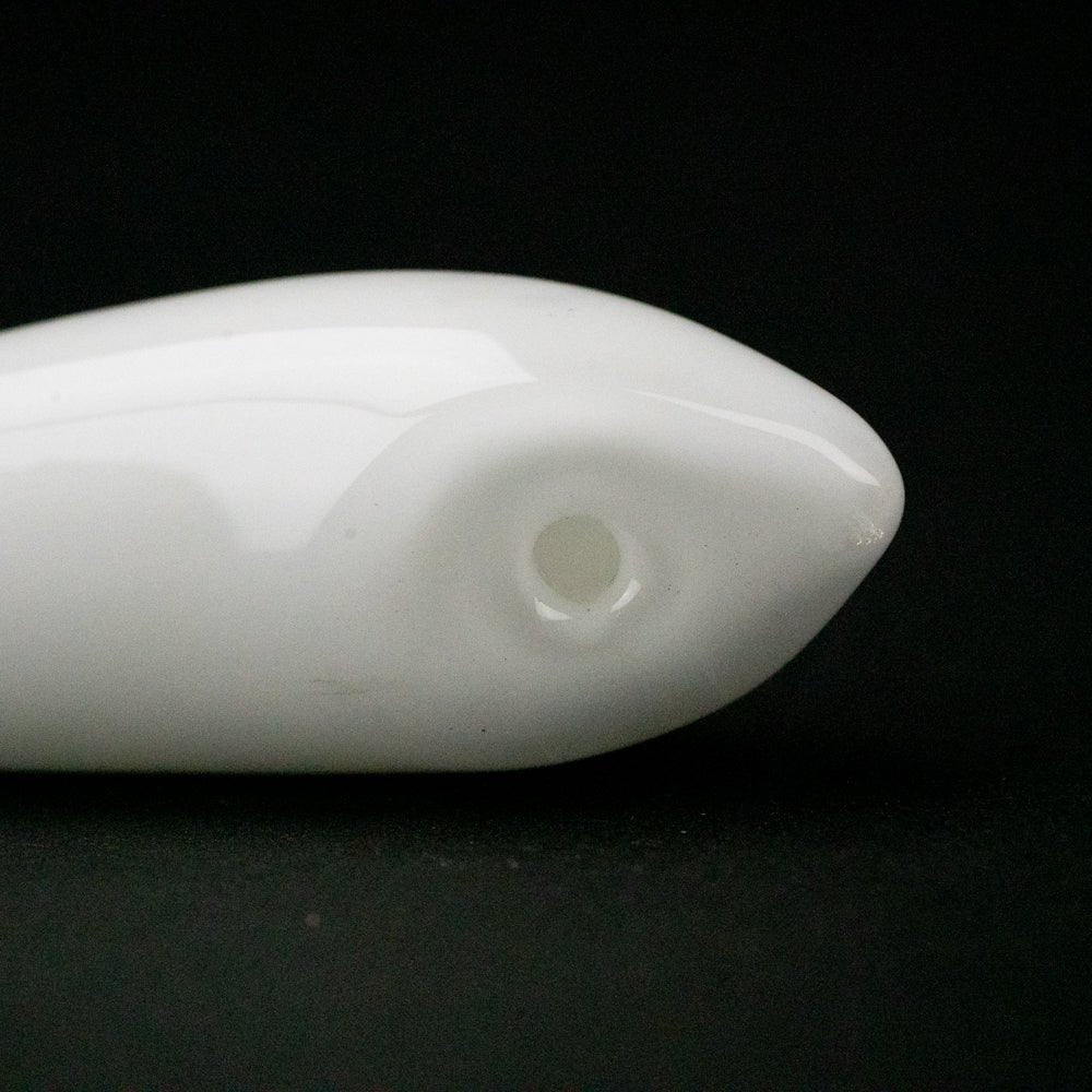 Hollow Crescent Tube - Small - Coconut Cove - Handmade Glass Beads - Unicorne Beads