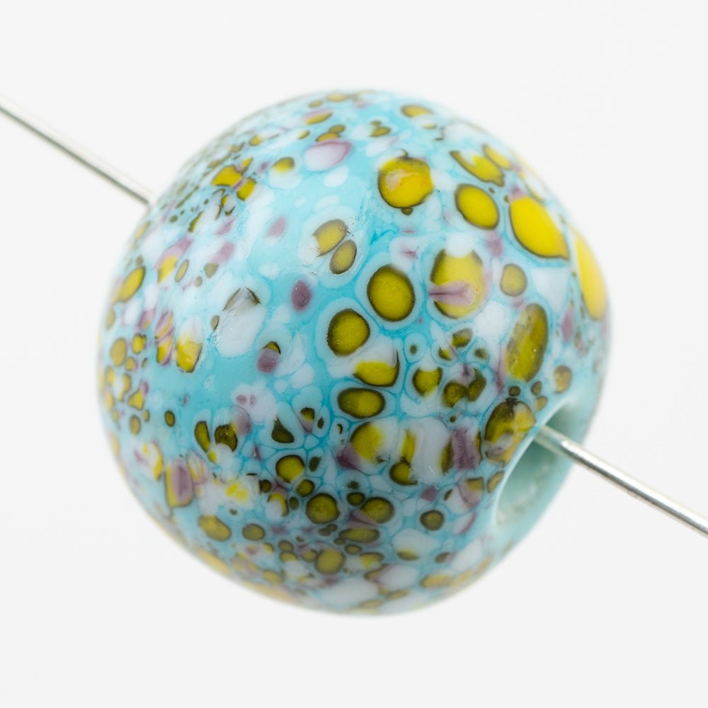 Hollow Marble - SM - Mint - Handmade Glass Beads - Unicorne Beads
