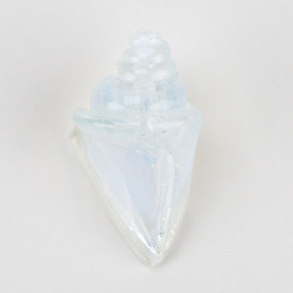 Large Nobilis Seashell Bead - Ghost - Handmade Glass Beads - Unicorne Beads