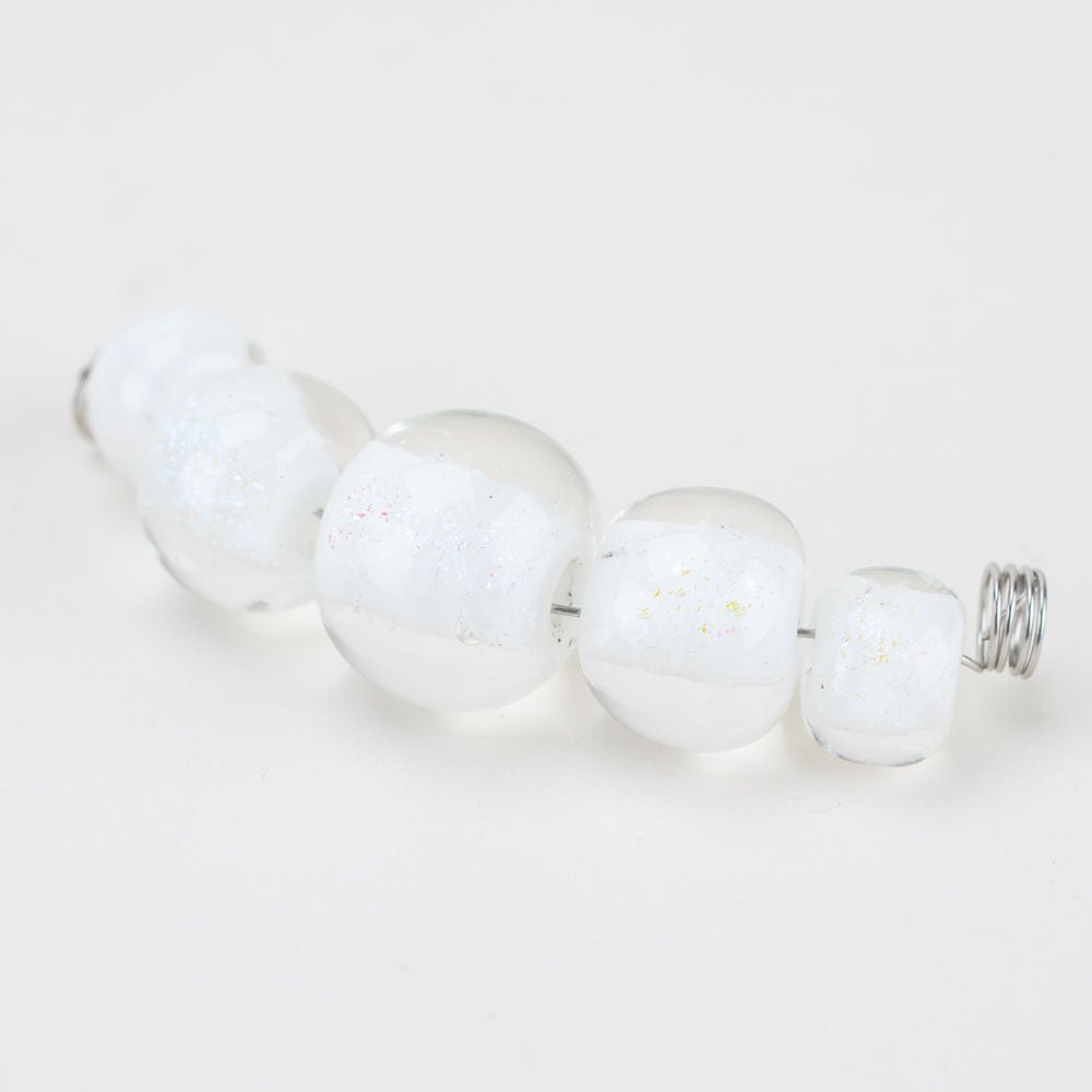 Marble Beads - Bridal Frost - Premium Glass Beads - Unicorne Beads