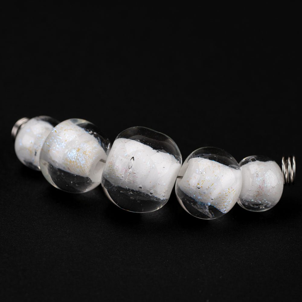 Marble Beads - Bridal Frost - Premium Glass Beads - Unicorne Beads