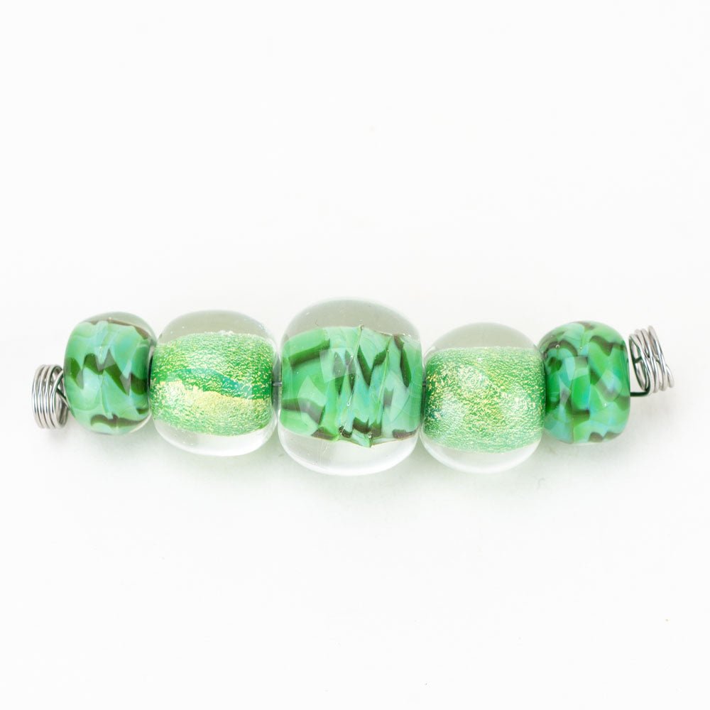 Marble Beads - Green Fairy - Premium Glass Beads - Unicorne Beads