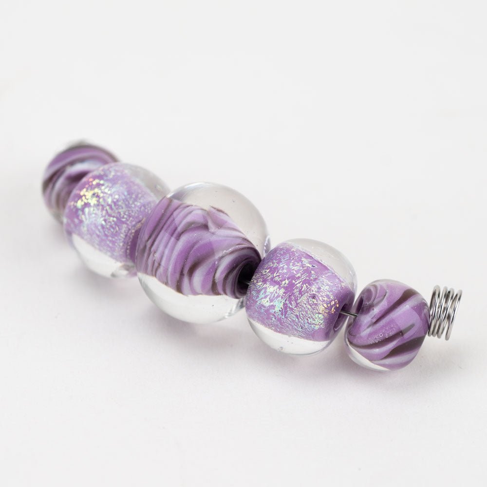 Marble Beads - Purple Fairy - Handmade Glass Beads - Unicorne Beads