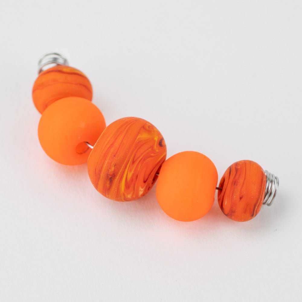 Marble Beads - Sunburst - Handmade Glass Beads - Unicorne Beads