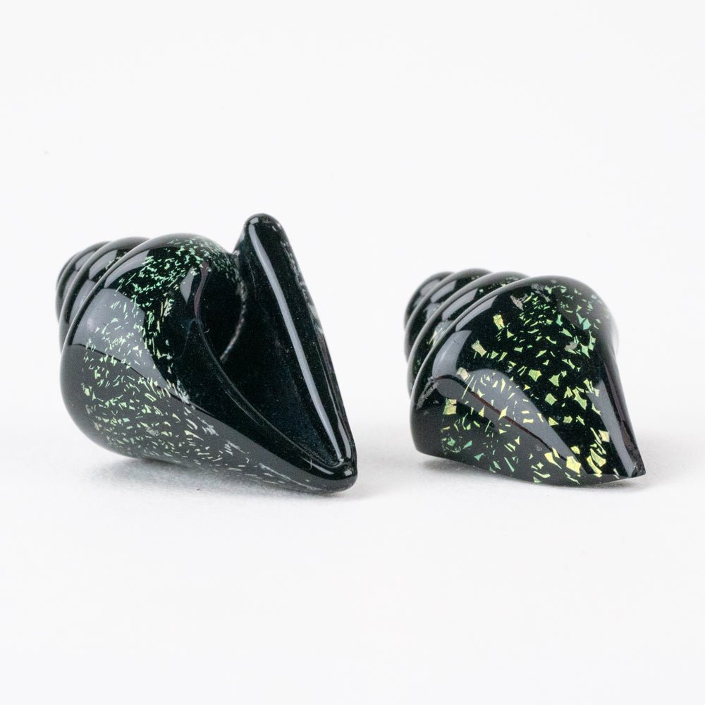 Nobilis Seashell Beads - Small - Ebony Gold - Handmade Glass Beads - Unicorne Beads