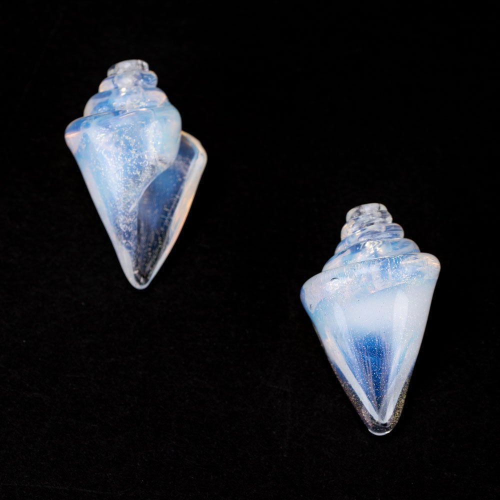 Nobilis Seashell Beads - Small - Ghost - Handmade Glass Beads - Unicorne Beads