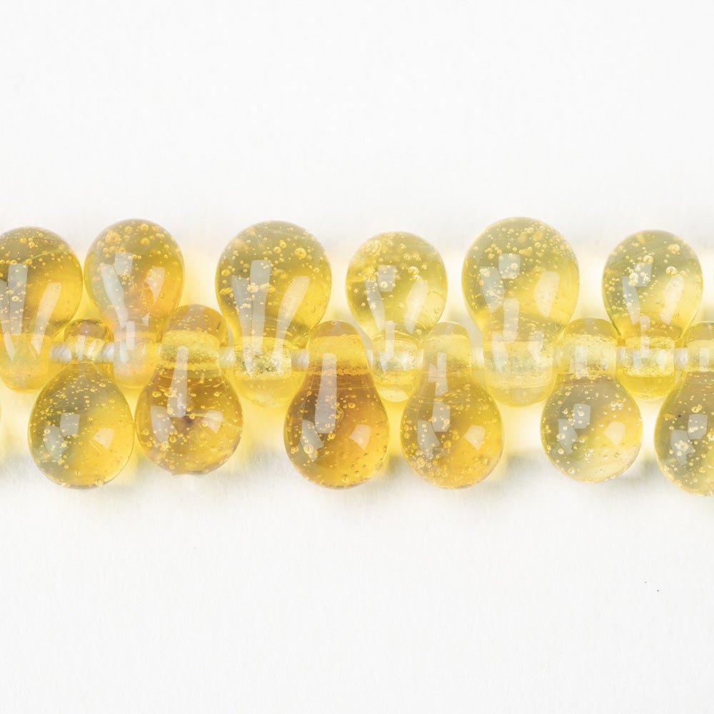 Pebble Beads - Golden Hour - Handmade Glass Beads - Unicorne Beads