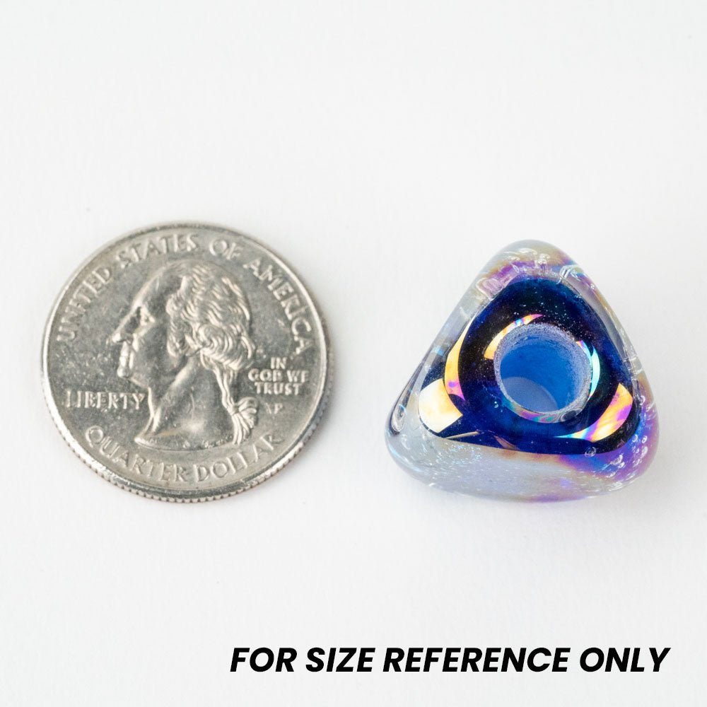 Prism Bead - Silver Series - Wild Honey - Handmade Glass Beads - Unicorne Beads