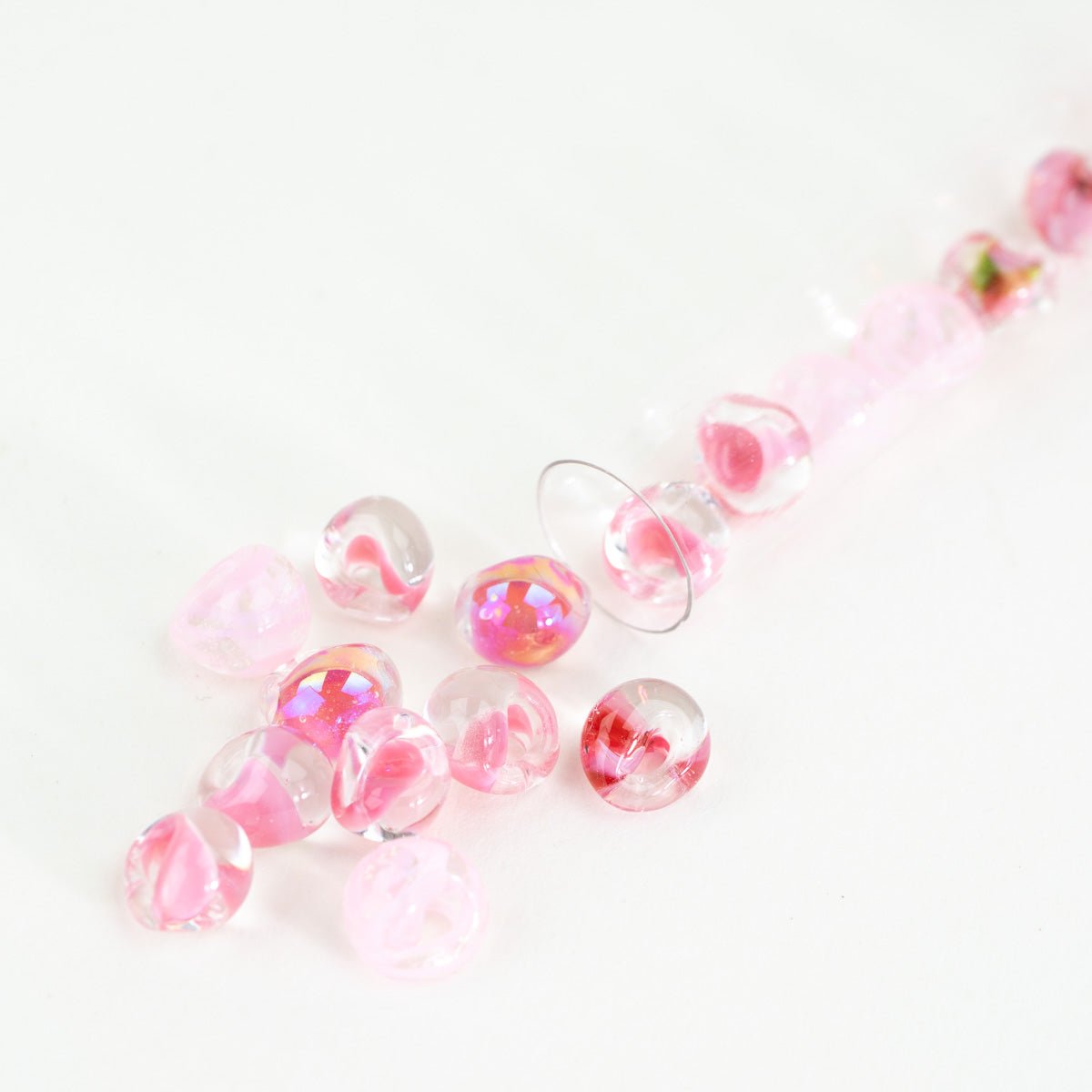 Rose Water Dreams Palette Teardrop Bead Tube - Mixed Colors - Premium Glass Beads - Unicorne Beads