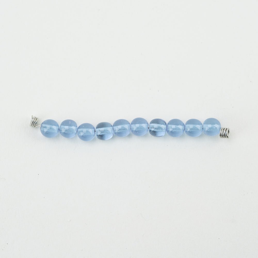 Round Bead - LRG - Arctic Whisper - Handmade Glass Beads - Unicorne Beads