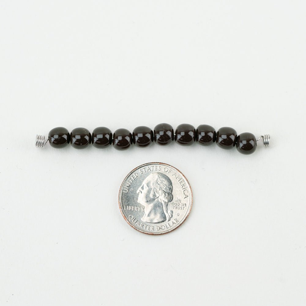 Round Bead - LRG - Obsidian Night - Handmade Glass Beads - Unicorne Beads