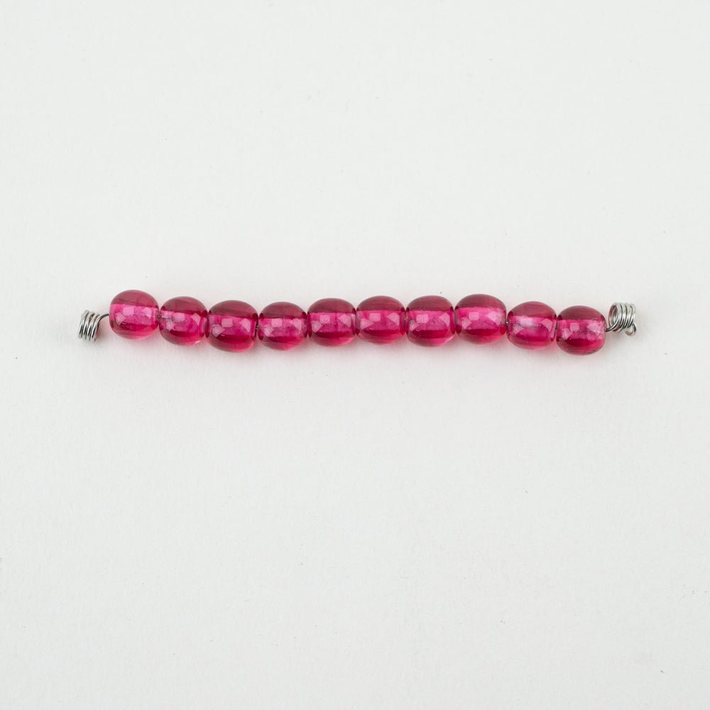 Round Bead - LRG - Raspberry Quartz - Handmade Glass Beads - Unicorne Beads