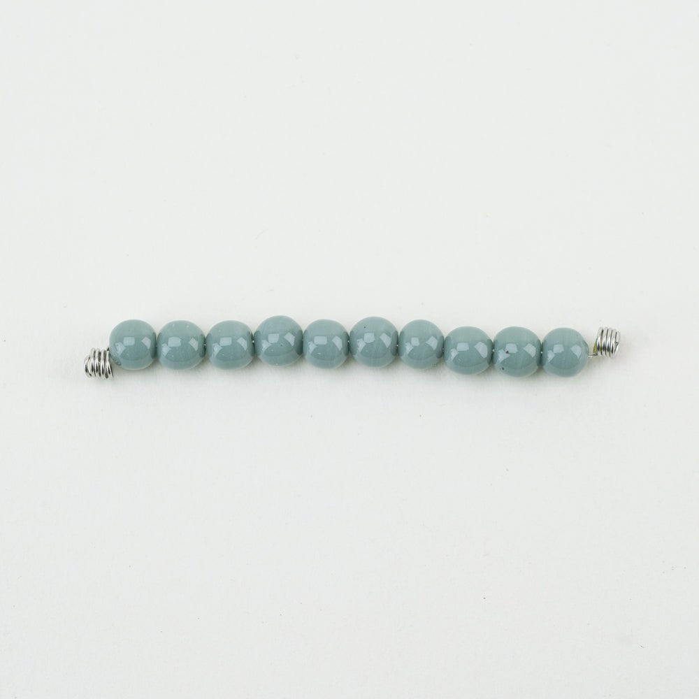 Round Bead - LRG - Seafoam Fog - Handmade Glass Beads - Unicorne Beads