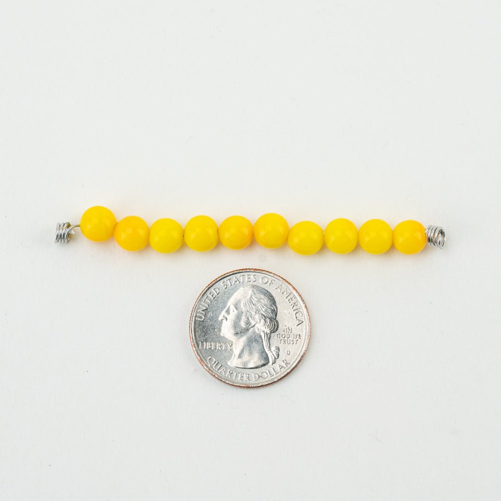 Round Bead - LRG - Solar Flare - Handmade Glass Beads - Unicorne Beads