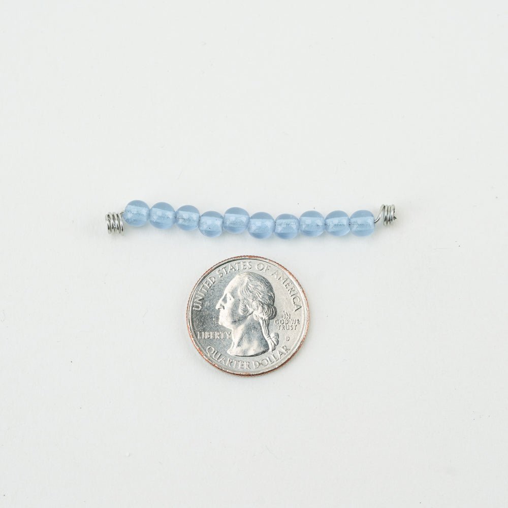 Round Bead - SM - Arctic Whisper - Handmade Glass Beads - Unicorne Beads