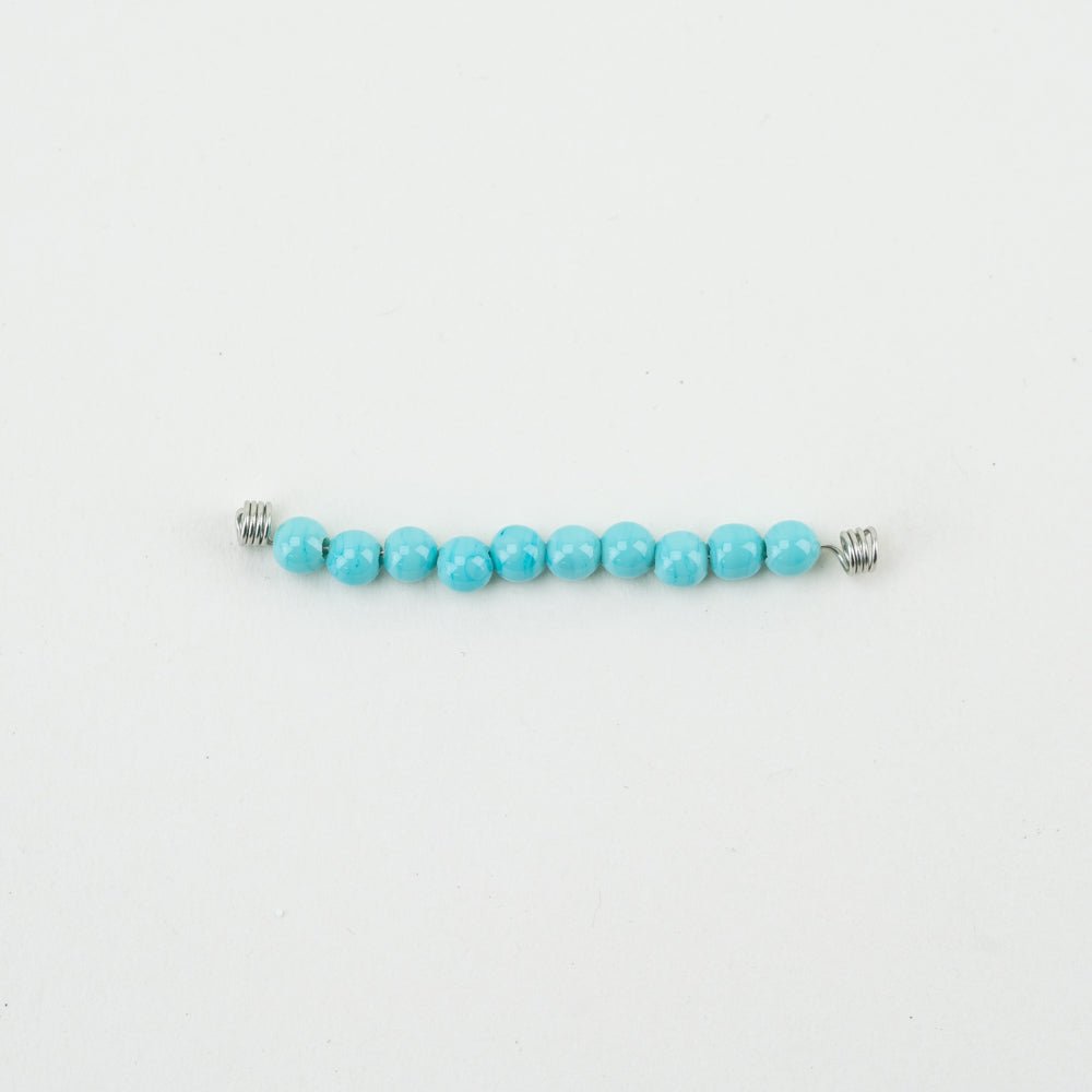 Round Bead - SM - Bluebell Mist - Handmade Glass Beads - Unicorne Beads