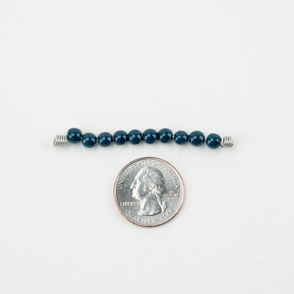 Round Bead - SM - Eclipse Navy - Handmade Glass Beads - Unicorne Beads