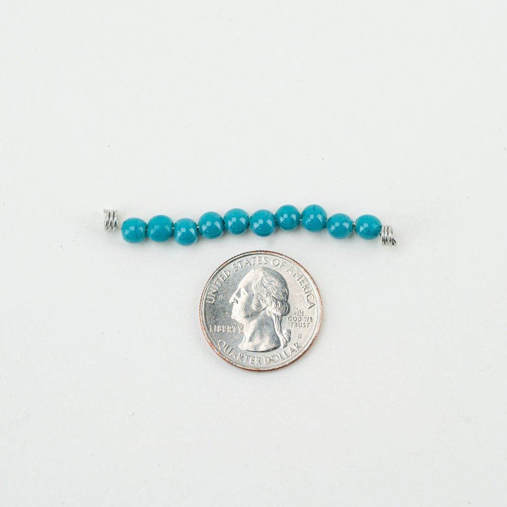 Round Bead - SM - Lagoon Breeze - Handmade Glass Beads - Unicorne Beads