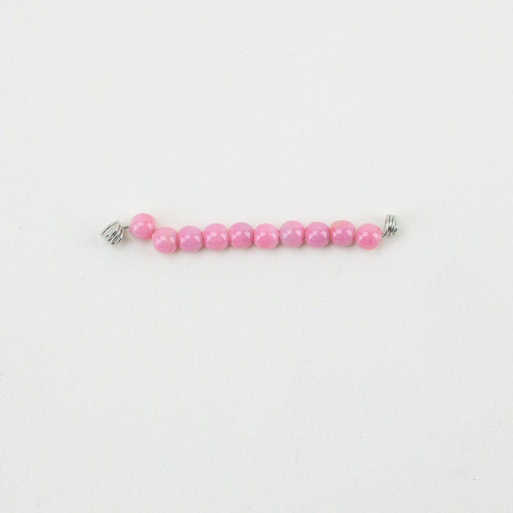 Round Bead - SM - Peony Blush - Handmade Glass Beads - Unicorne Beads
