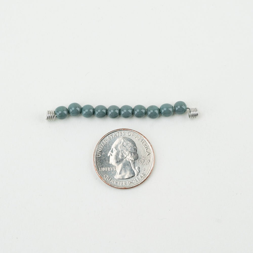 Round Bead - SM - Seafoam Fog - Handmade Glass Beads - Unicorne Beads