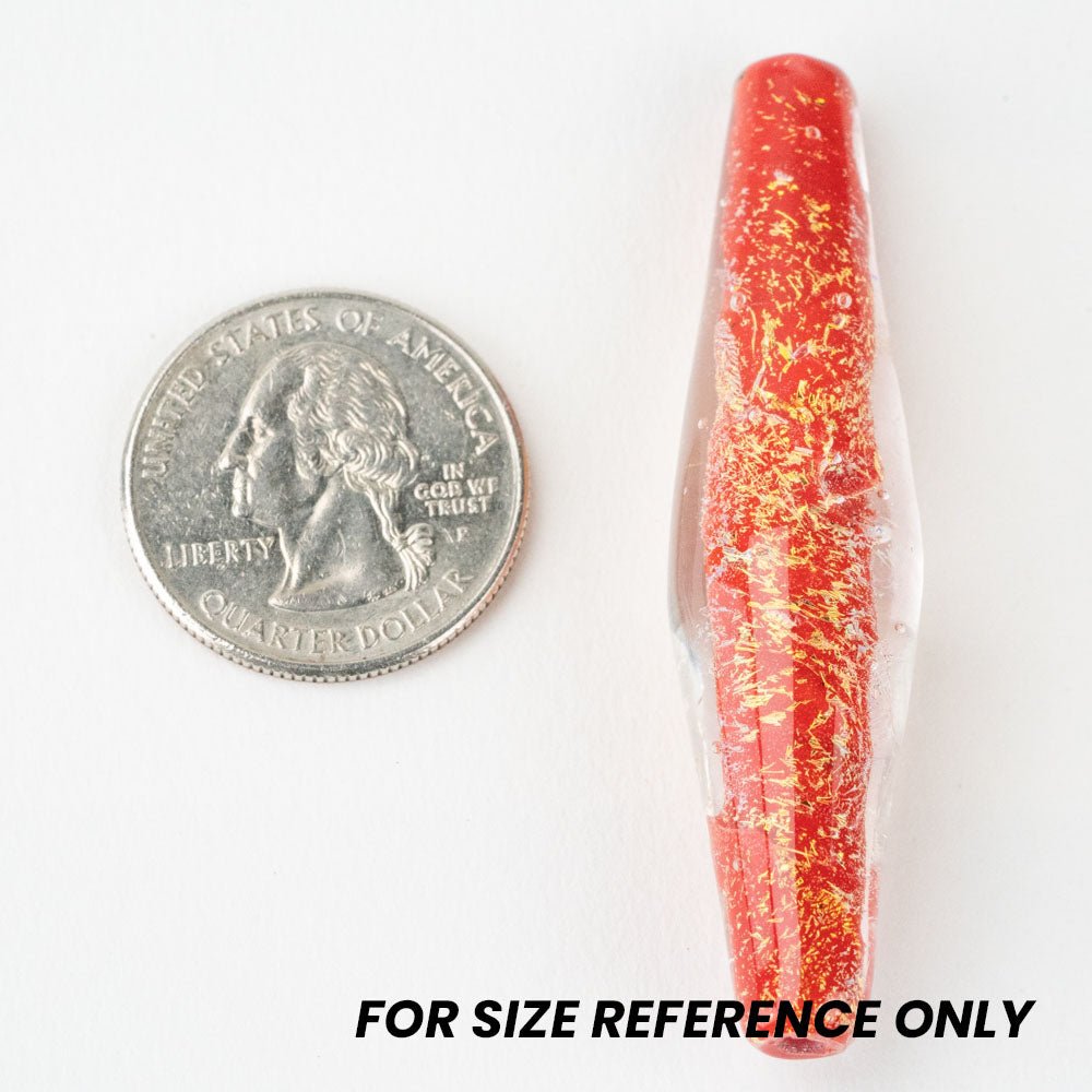 Slim Bicone - Pink Fairy - Handmade Glass Beads - Unicorne Beads