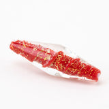 Slim Bicone - Red Flame - Handmade Glass Beads - Unicorne Beads