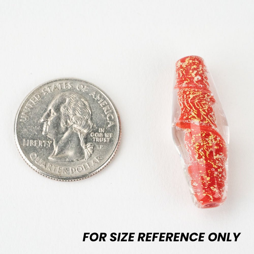 Slim Bicone - SM - Goldfish - Handmade Glass Beads - Unicorne Beads