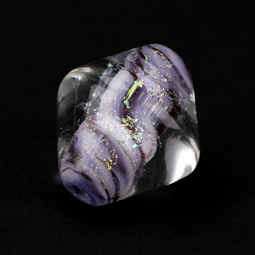 Spinner - Lavender Swirls - Handmade Glass Beads - Unicorne Beads