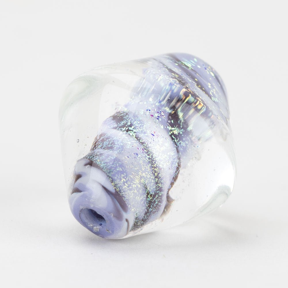 Spinner - Lavender Swirls - Handmade Glass Beads - Unicorne Beads