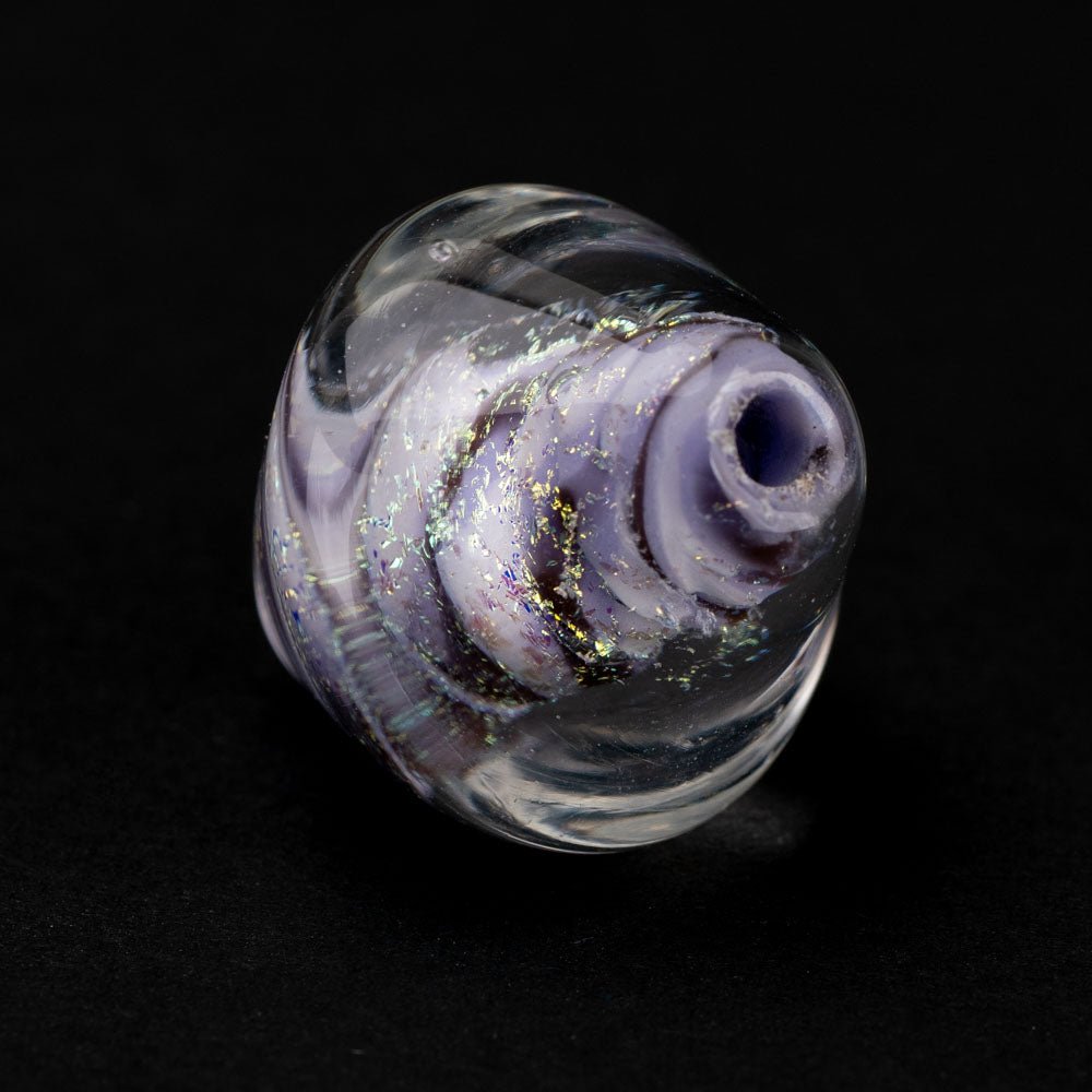 Spinner - Lavender Swirls - Handmade Glass Beads - Unicorne Beads