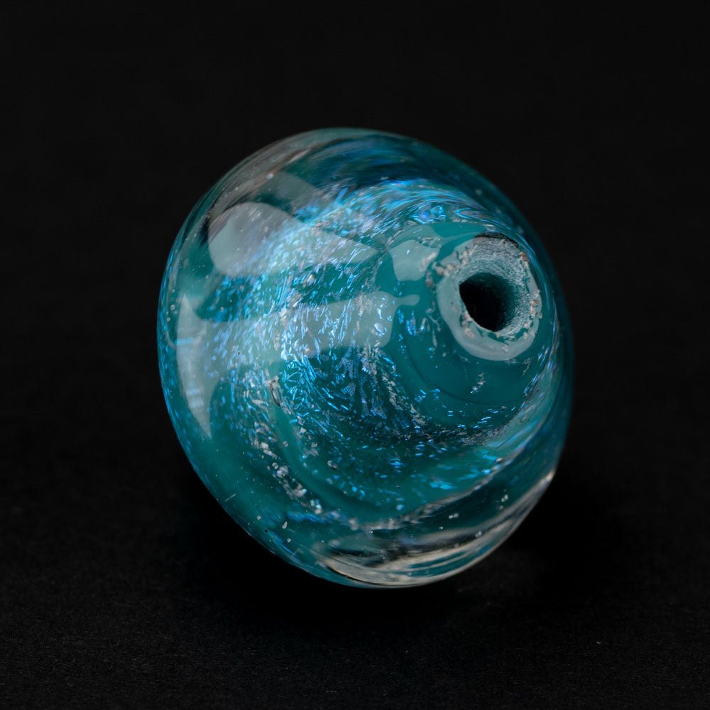 Spinner - Teal Blue - Handmade Glass Beads - Unicorne Beads
