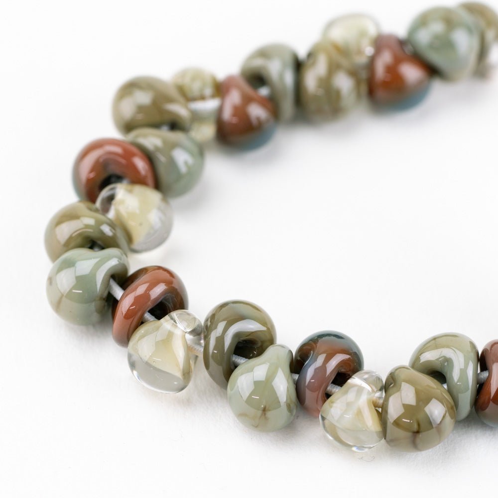 Teardrop - Autumn Mesa - Handmade Glass Beads - Unicorne Beads