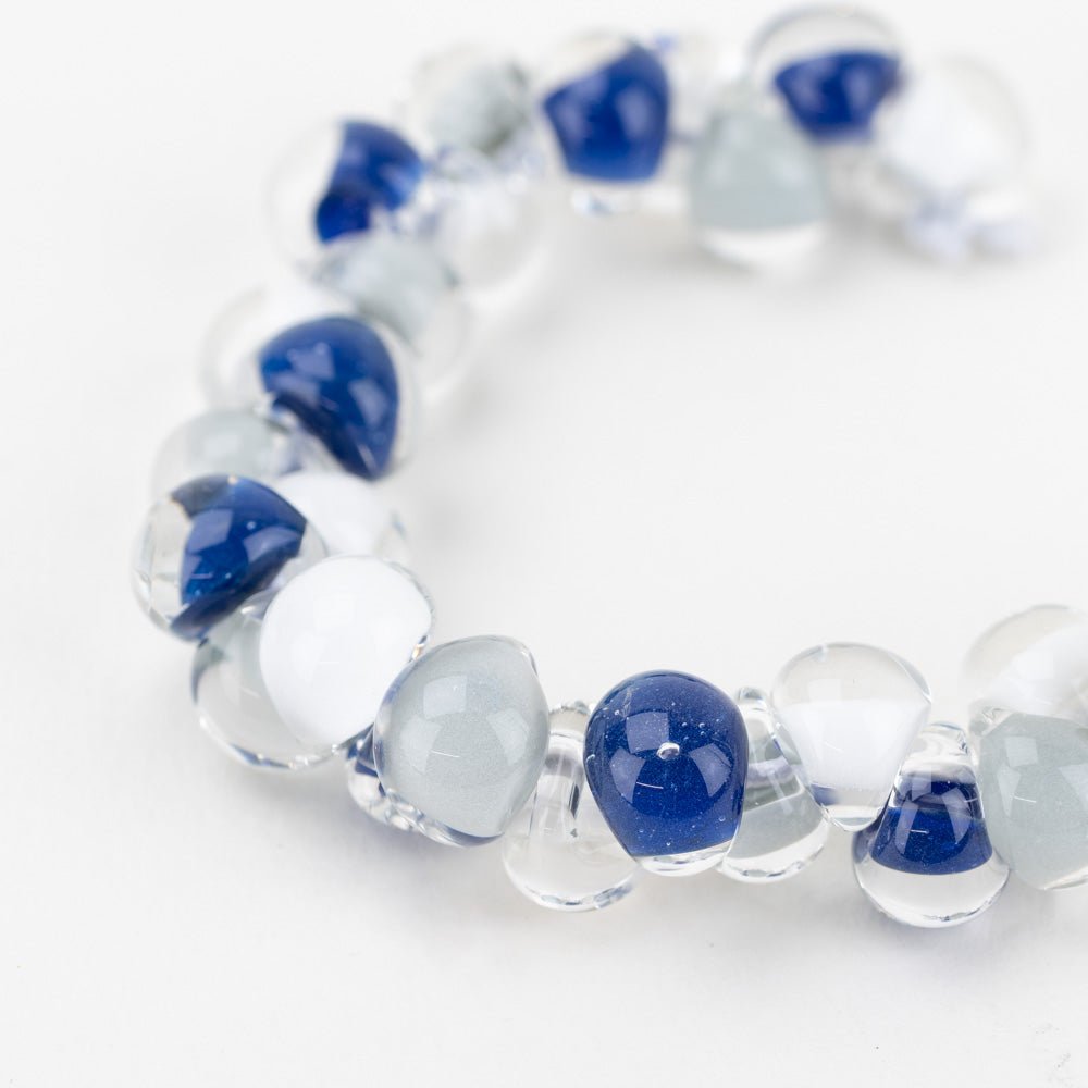 Teardrop Beads - Arctic Nightfall - Handmade Glass Beads - Unicorne Beads