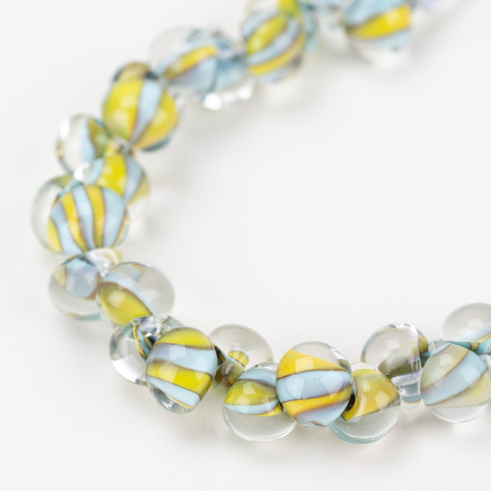 Teardrop Beads - Blue Bird - Handmade Glass Beads - Unicorne Beads