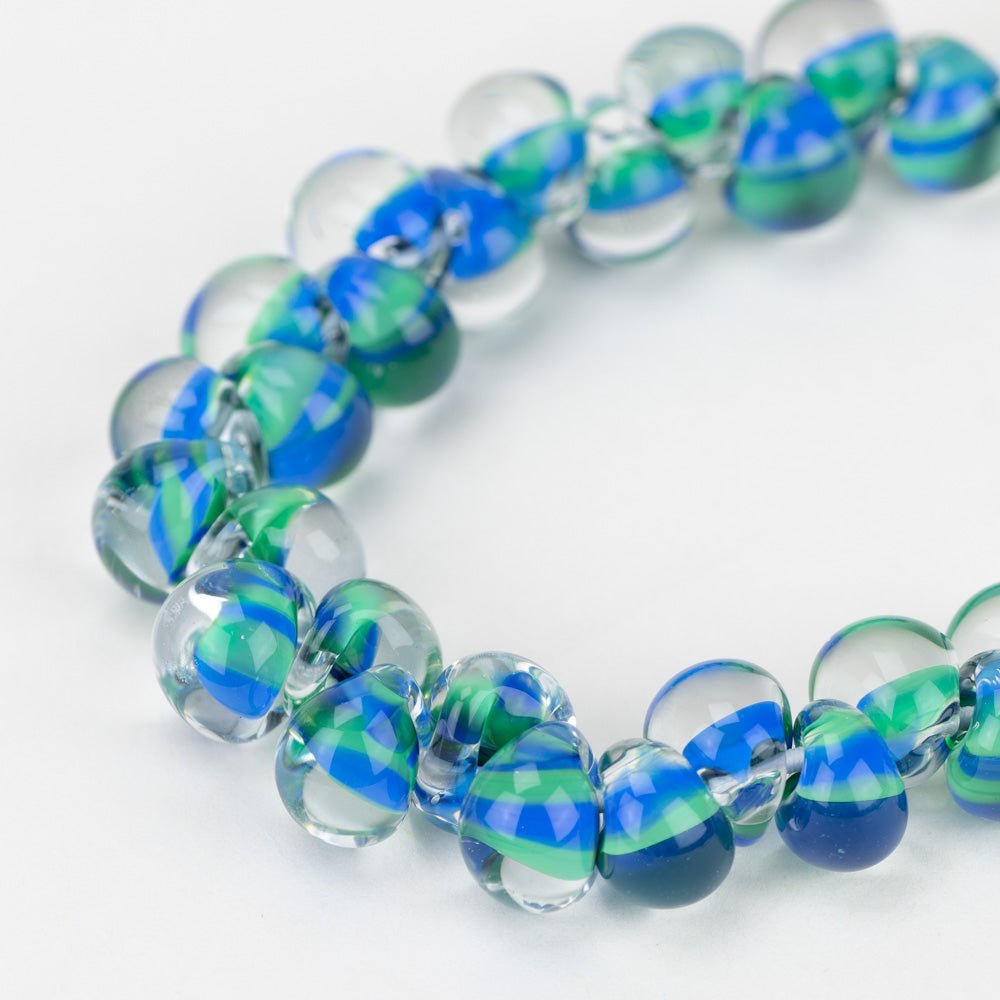 Teardrop Beads - Earthy - Handmade Glass Beads - Unicorne Beads