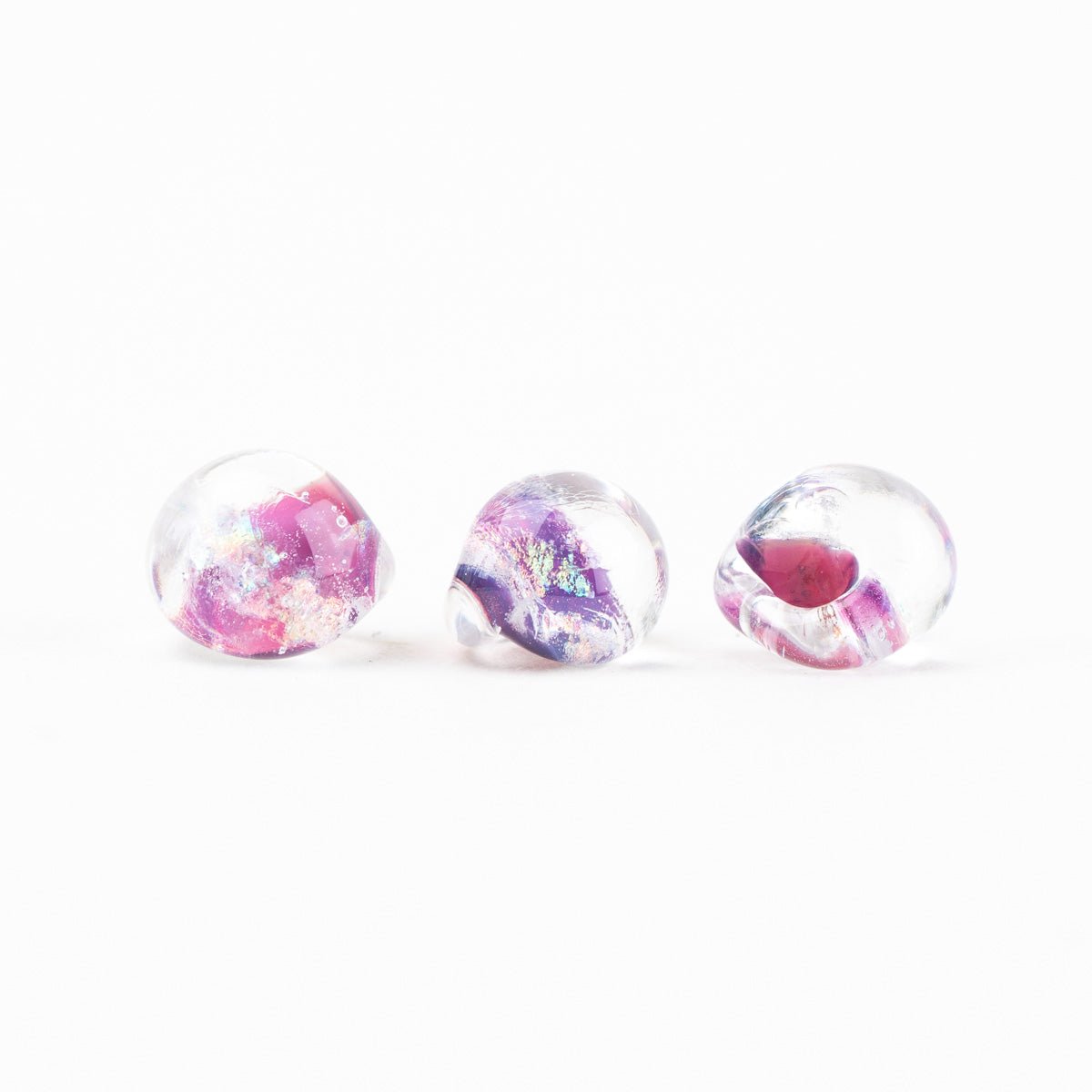 Teardrop Beads - Lilac Stardust - Premium Glass Beads - Unicorne Beads