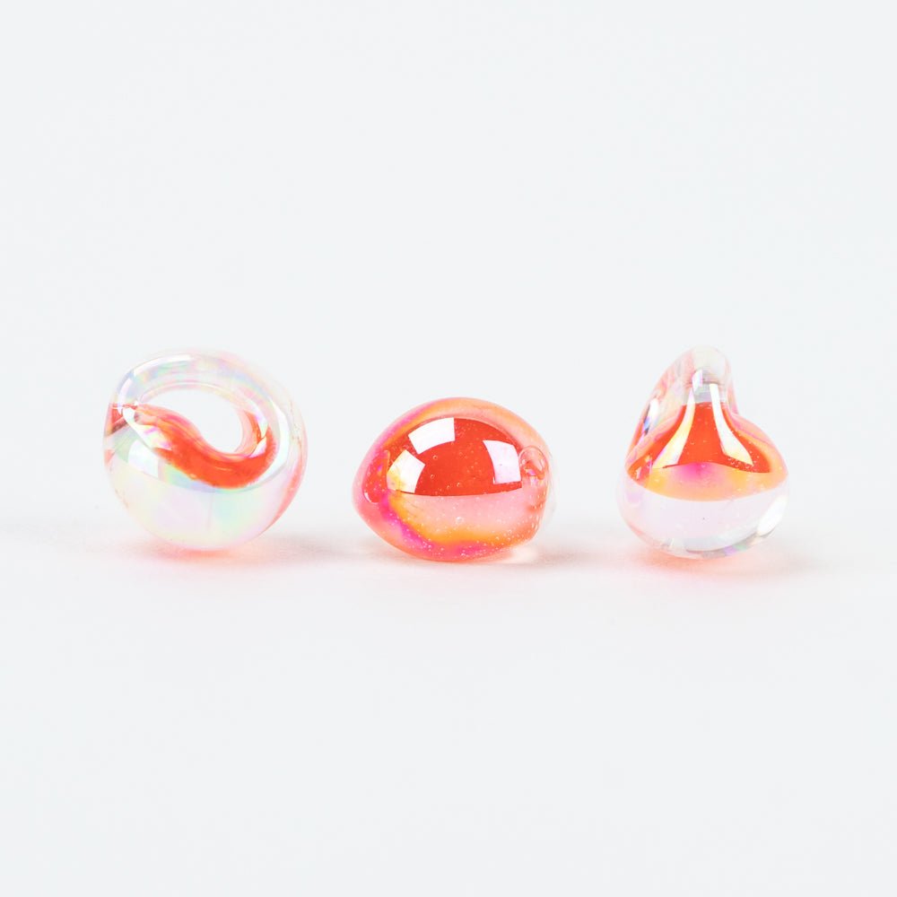 Teardrop Beads - Luster - OJ - Handmade Glass Beads - Unicorne Beads