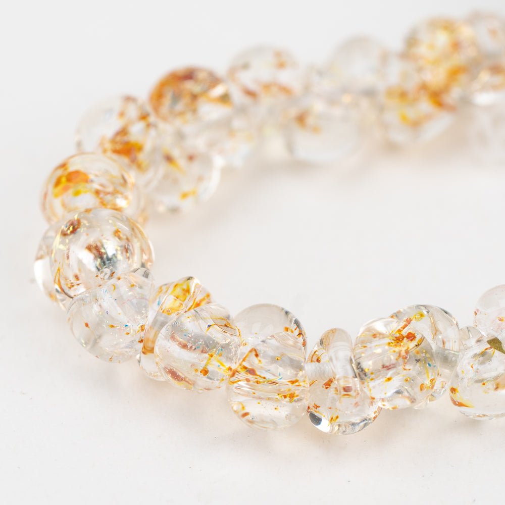 Teardrop Beads - Mini - Gold Rush - Handmade Glass Beads - Unicorne Beads