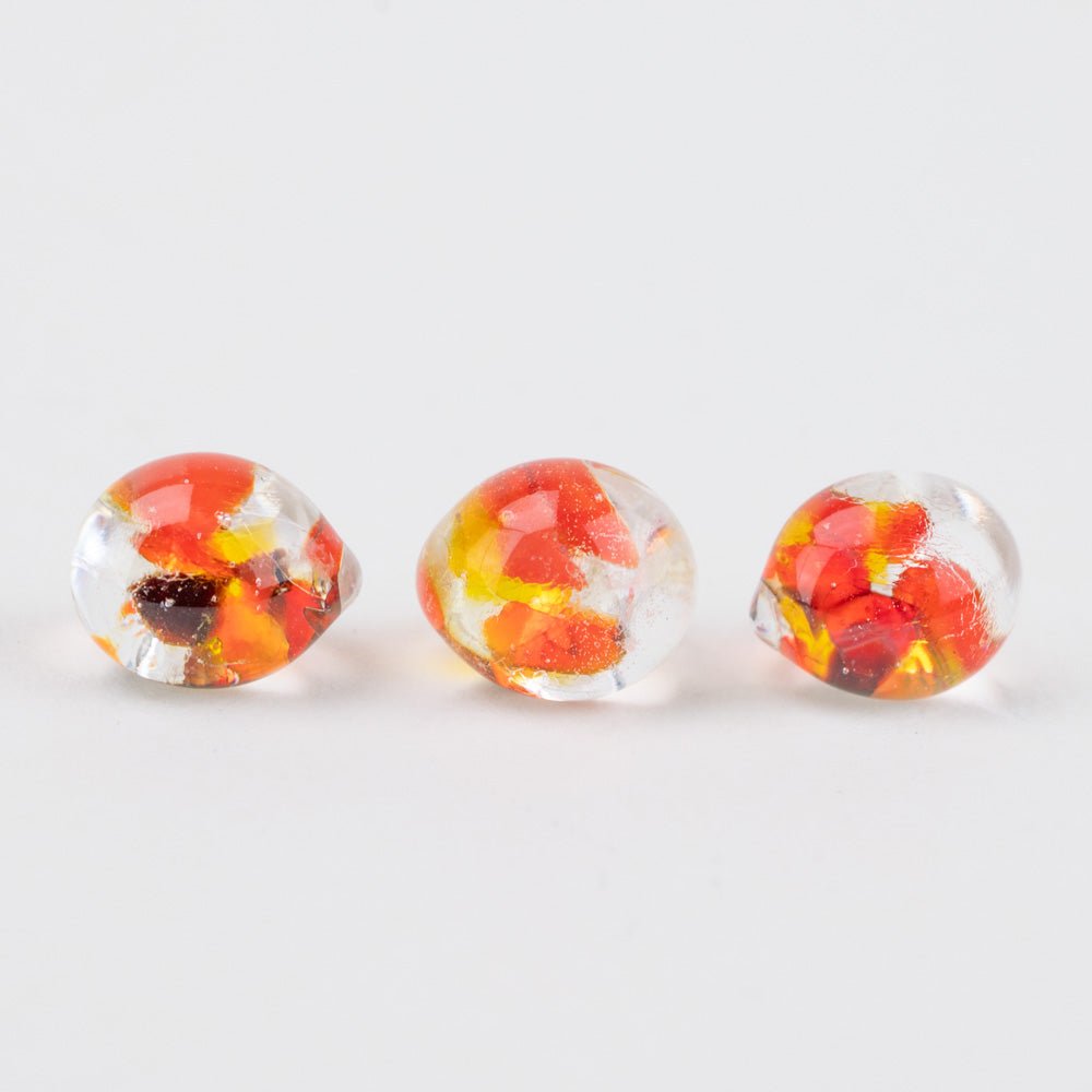 Teardrop Beads - Molten Pop - Handmade Glass Beads - Unicorne Beads