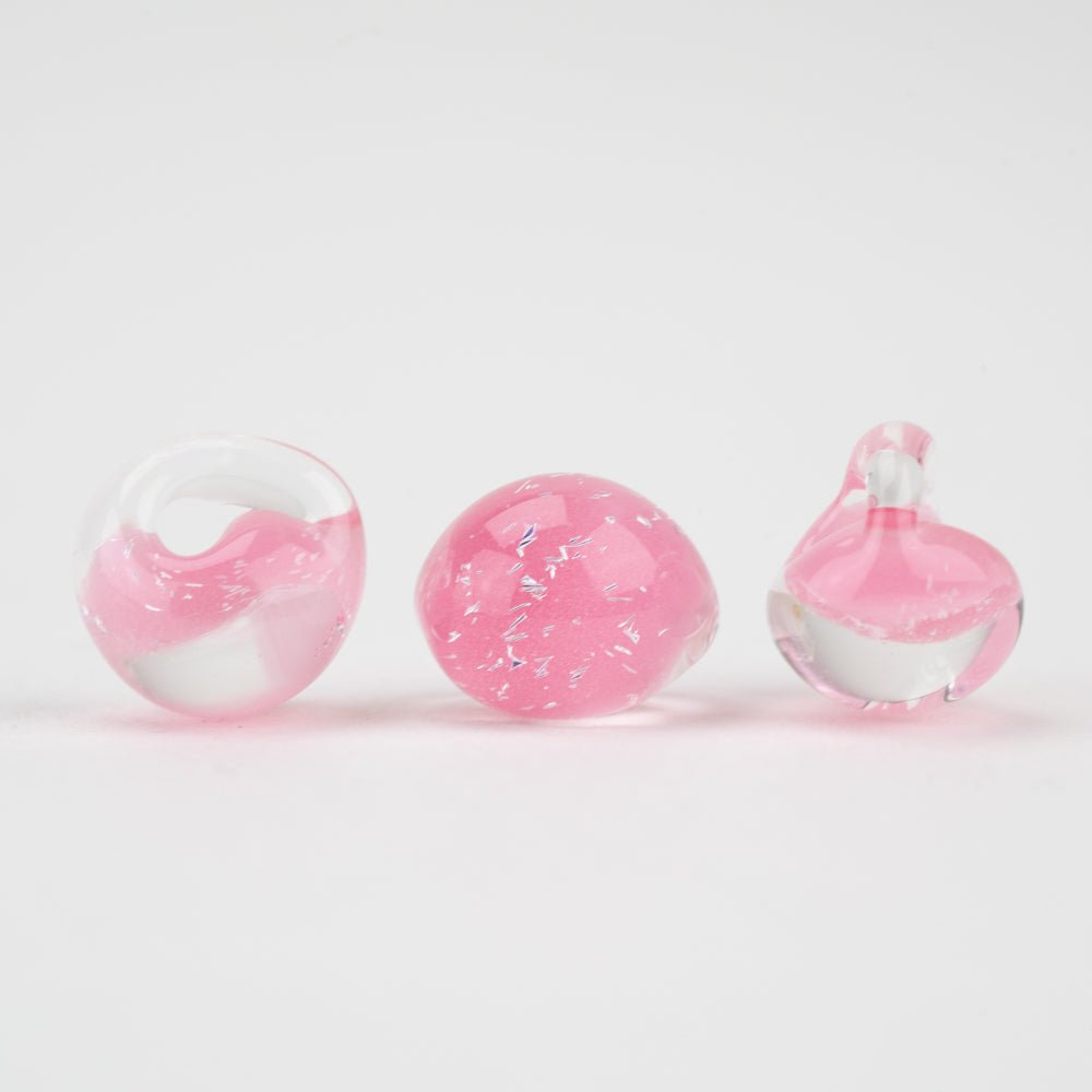 Teardrop Beads - Petal Pink - Handmade Glass Beads - Unicorne Beads