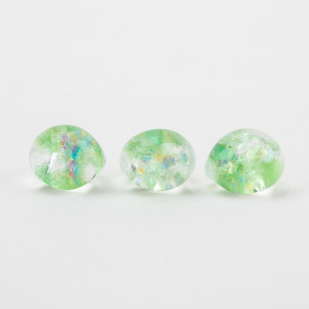 Teardrop Beads - Pixie Mint - Handmade Glass Beads - Unicorne Beads