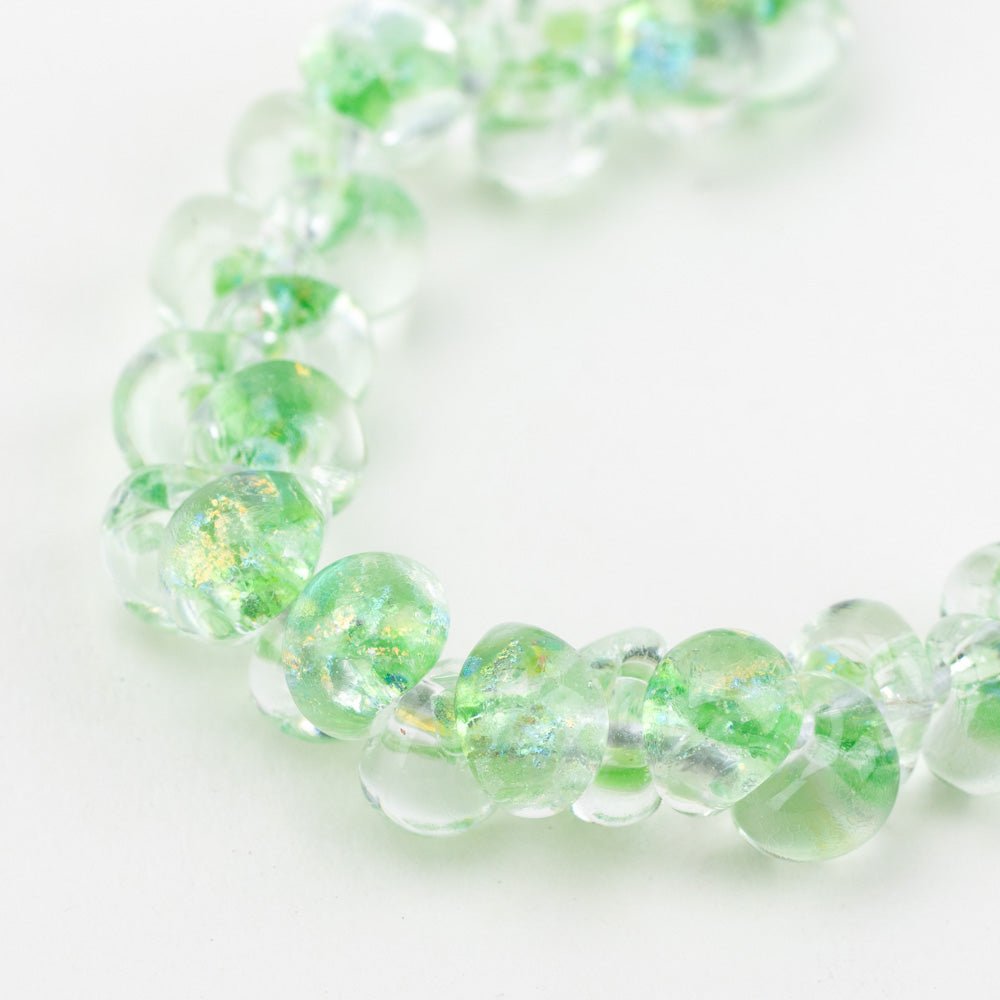 Teardrop Beads - Pixie Mint - Handmade Glass Beads - Unicorne Beads