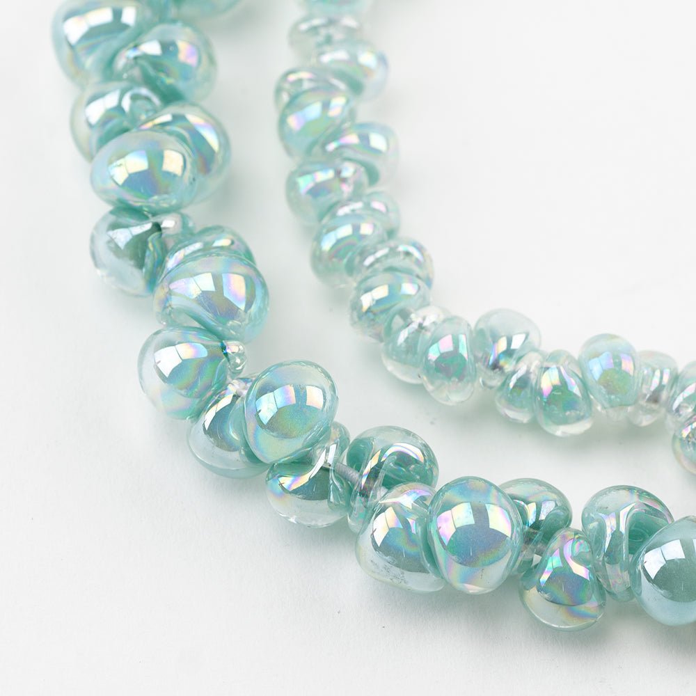 Teardrop Grouping - Brilliant Bubbles (2 Strands) - Handmade Glass Beads - Unicorne Beads