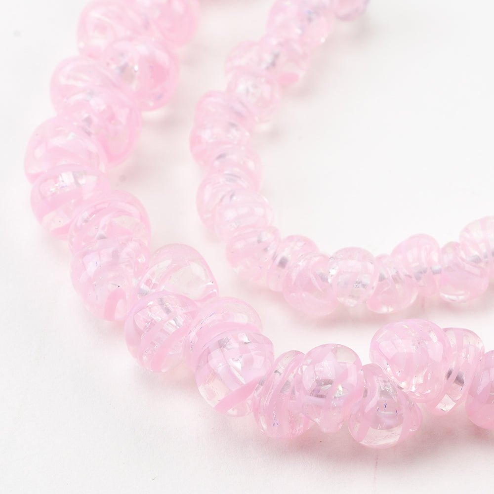 Teardrop Grouping - Cherry Blossom (2 Strands) - Handmade Glass Beads - Unicorne Beads