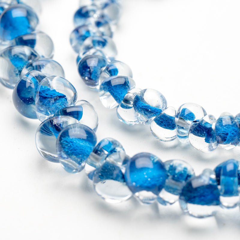 Teardrop Grouping - Deja Blue (2 Strands) - Handmade Glass Beads - Unicorne Beads