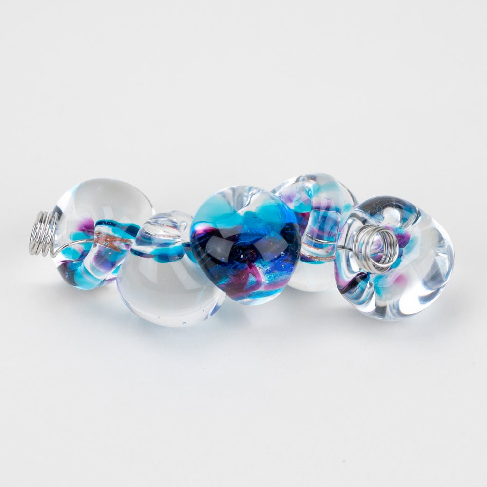 Teardrop - Jumbo - Berry Blast - Handmade Glass Beads - Unicorne Beads